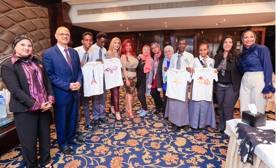 The African-Asian union  (AFASU),organizes a training program for children of African refugees in the Arab Republic of Egypt.